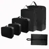 Tecido de Memória Transfronteiriço Kit com 6 Peças Roupas de Viagem Armazenamento por Compressão Mala de Viagem Mala para Viagem de Negócios Bolsa Organizadora para Roupas Íntimas
