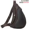 Bolsa de peito em couro genuíno, expansível, moderna, transfronteiriça, vintage, de grande capacidade, mochila unissex para ciclismo, bolsa de ombro em couro bovino de camada superior