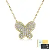 Nuevo Modelo 2026 Collar de Mariposa de Plata S925 Chapado en Platino Completamente Incrustado con Moissanita Micro-Pavimentada, Elegante Accesorio en Estilo Lujo Ligero