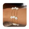 Pulseira de Contas de Arroz Grande e Pequena Transfronteiriça Europeia e Americana, Ajustável, Fashion, Material de Cobre, Estilo Vintage, Joia para o Dia a Dia