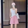 Shorts Yamamoto de Seda Gelo Verde para Mulheres, Estilo Fino de Verão, Novo 2026 Cintura Alta Caimento Solto para Figuras Baixas, Calça Casual de Secagem Rápida