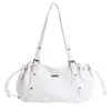 Bolso de Axila Texturizado Simple y Versátil para Mujer 2025 Invierno Nuevo Retro con Cordón Bolso de Mano para Viajes Diarios Bolso de Hombro