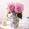 Porcelana Azul y Blanca de Jingdezhen Estilo Chino Retro para Entrada Cerámica de Gama Alta Florero Decoración para Arreglos Florales en Casa Exhibición