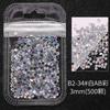 Aliexpress Nail Art Taiwán Acrílico Fondo Plano Diamante Cristal Blanco Color Ab Uña DIY Decoración Venta al por Mayor Sinfonía