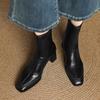 Botines Elásticos Trenzados para Mujer 2025 Otoño e Invierno Estilo Nuevo Cómodos y Fáciles de Poner Piel de Vaca Suave Botas Ajustadas de Tacón Alto Modernos