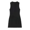 Vestido de longitud media sin mangas con cuello redondo Fengchun para mujer, europeo y americano 2025 6030