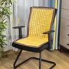 Cojín de Silla de Oficina de Bambú de Verano con Respaldo Integrado, Cojín de Asiento Transpirable para Sillas Ejecutivas y Sillas de Gaming