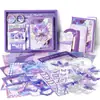 Xinmo Mariposa Manual Ilustrado Caja de Regalo Cinta de Mariposa Láser Set de Materiales de Pegatinas de Alto Valor Regalo para Cuaderno