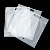 Sacos com Fecho Reutilizável Transparentes com Alça, Bolsas de Armazenamento Foscas e Opacas, Embalagem Espessa à Prova d'Água e de Poeira para Meias, Sapatos e Roupas | Atacado