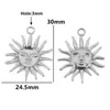 Acero Inoxidable Incienso Mosquitero Sol Flor Sonriente Amor Colgante Acero de Titanio Colgante Grande Accesorios para Pendientes y Collares DIY
