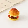 Juguete de comida realista simulado creativo tocino hamburguesa resina paisaje en miniatura accesorios de decoración DIY adornos en miniatura