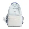 Etiqueta de Tela Estampada Qinghong Mochila Escolar para Estudiantes Mujeres, Estudiantes de Secundaria, Elegante Ligera para Viajes Diarios, Mochila para Tutorías