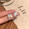 2025 Nuevos Pendientes Océano Azul Lujo Accesible Pendientes Dulces Frescos Joyería de Verano para Mujer Pendientes de Diseño de Nicho