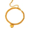 Pulseira de contas redondas de aço inoxidável com pingente de coração de pêssego, joia popular transfronteiriça, pulseira de amor de aço titânio, joia que não desbota