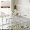 Combinación de Mesa y Silla de Ocio para Patio al Aire Libre Jardín Balcón Exterior Cafetería al Aire Libre Tienda de Té con Leche Mesa y Silla de Metal