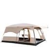 Barraca de Camping para Exterior com Dois Quartos e Uma Sala de Estar, Camada Dupla, com Toldo Dobrável Espaçoso, à Prova de Chuva, Impermeável e Protetor Solar