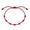 Pulsera tejida de cuerda roja con nudo de la suerte Amazon AliExpress Popular en Europa y Estados Unidos Nudo chino cuerda de mano ajustable venta al por mayor