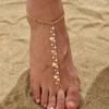 Joyería Transfronteriza Europea y Americana Moda Femenina Estilo Playa de Verano Colgante Sencillo de Mariposa con Diamantes Anillo para el Dedo del Pie Manoplas Tobillera