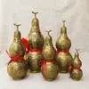 Venta al por mayor de fábrica adornos de calabaza de latón calabaza de latón tamaño grande pequeño calabaza con tapa abierta Taiji ocho diagramas Joyería Artesanías