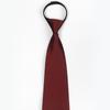 Vestido de Negócios Profissional Gravata com Zíper Preguiçoso 10cm de Largura Gravata Preta Executiva Masculina Fácil de Puxar Casamento Vermelho