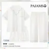 Pijama de Niña Seda de Hielo Verano 2026 Nuevo Estilo para Niños Mayores, Niñas, Estudiantes de Secundaria, Dibujos Animados Ropa de Casa de Alta Gama Conjunto de Tres Piezas