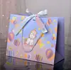 Em estoque Bolsa de Presente Festa do Unicórnio Bolsa para Embalagem de Lanches com Fita Dupla Sacola de Aniversário Sacola de Papel Colorida com Desenho