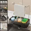 Organizador para fregadero de cocina, escurridor multifuncional, soporte para paños, esponjas y estropajos de acero, estante de almacenamiento para encimera, no requiere perforación, venta al por mayor
