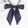 Corbata de Moño Roja con Puntos Blancos de Mango Largo, Elegante Corbata Estilo Universitario, Lindo Accesorio JK, Corbata de Uniforme para Chicas Estudiantes, Juvenil