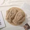 Luvas de Pelúcia Grossa Sem Dedos para Outono e Inverno para Proteção contra o Frio e Aquecimento, Mittens Fofas de Desenho Animado de Cachorrinho para Pendurar no Pescoço para Estudantes