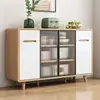 Aparador Pequeño de Apartamento Nórdico de Madera Maciza Gabinete de Té Mesa de Café Gabinete de Almacenamiento Estilo Chino Nuevo Gabinete de Almacenamiento para Dormitorio