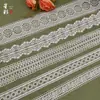 Materiais de Renda Personalizados, Renda Solúvel em Água Vazada de Seda Leite, Acessórios para Vestuário Tecidos à Máquina, Designs Personalizados no Atacado