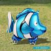 Puesto de Celebridad de Internet con Productos Nuevos con Ruedas Globo Caminante Película de Aluminio Elefante Jirafa Unicornio Caballo Dinosaurio Modelado Animal de Dibujos Animados