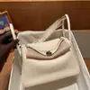 Versión Alta Mini Bolsa Lindy Bolso de Doctor Piel de Vaca Cuero Genuino Bolso de Mujer de Moda Bolso de Hombro Único Cruzado de Cuerpo Bolso de Medicina tipo Almohada
