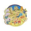Imán de Nevera Metálico Cintura Delgada de Guangzhou Estilo Chino Atracciones Turísticas de Guangzhou Museo Souvenirs Culturales y Creativos Personalizable