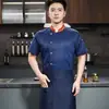 Uniformes de Chef Respiráveis de Manga Curta para Verão para Cozinhas, Hotéis, Restaurantes e Catering; Vestuário para Confeitaria e Cozinha