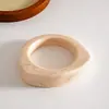 Pulseras Geométricas Irregulares de Resina Transfronterizas Europeas y Americanas, Estilo Personalizado y Exagerado, Joyería Simple y de Alta Gama para Mujeres