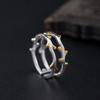 Anillo de Vid Pequeño Fresco Estilo Coreano S925 Plata Su 18 Anillo de Boca Viva Rama de Sauce Pequeña Fresca Estilo Ins Moda para Mujer