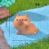 Micro-paisaje linda caricatura capibara pequeño capibara adornos para sala de estar manualidades decorativas creativas de resina pequeños adornos