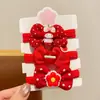 Goma para el Pelo Roja con Lazo para Niñas Pequeñas, Banda Elástica de Alta Elasticidad que No Daña el Cabello, Cuerda para el Pelo Accesorio para el Cabello Sanrio