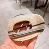 Nuevo Pinza para el Cabello de Lujo con Forma de Concha para la Parte Posterior de la Cabeza, Pinza Curva Grande de Acetato con Abalón para Cabello Grueso