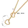 Venta Caliente AliExpress Anillo con Forma de Corazón Cadena Deslizante Collar Cadena Cubana para Mujer Gama Alta Lujo Ligero 18K Amor Cadena Larga de Lana