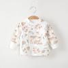 Camiseta de algodón para bebés, ropa interior para niños, cárdigan de algodón para otoño, ropa interior sin mangas para niñas, top de casa