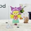 Llavero con colgante de muñeca de Sanrio para niña, llavero con colgante de dibujos animados de Sanrio, accesorios para bolso de coche al por mayor