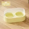 Tigela para Gato, Tigela de Cerâmica para Gato, Tigela de Ração para Gato, Tigela de Arroz para Gato, Tigela Alta, Boca Inclinada para Proteger a Coluna Cervical, Prevenir Virar, Tigela Dupla para Cachorro