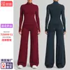 Conjunto de roupa de yoga transfronteiriço, conjunto de jaqueta com zíper e top de secagem rápida slim-fit, conjunto de calças compridas esportivas para corrida e fitness para mulheres