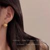 Brincos elegantes e simples da moda, brincos de metal fosco de alta qualidade, brincos de nicho de personalidade feminina, estilo frio