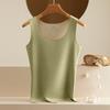 Chaleco térmico de terciopelo sin costuras para mujer, ropa interior térmica con forro polar y superficie AB gruesa, ropa interior sin mangas para otoño e invierno.