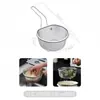 Escumadeira de aço inoxidável com cesta de malha espessa para uso na cozinha, adequada para pegar macarrão, fritar, hot pot, cozinhar macarrão, drenar água e lavar vegetais