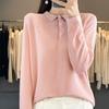 Camiseta POLO Feminina de Início de Outono Moda Casual Pulôver Manga Longa Elegante Combina com Tudo Emagrecimento Estilo Ocidental Top Básico Camiseta Pequena