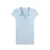 Moda Casual Versátil para Mulheres Outono 2026, Camiseta POLO Slim Fit com Gola Pequena, Venda por Atacado e Distribuição Disponíveis